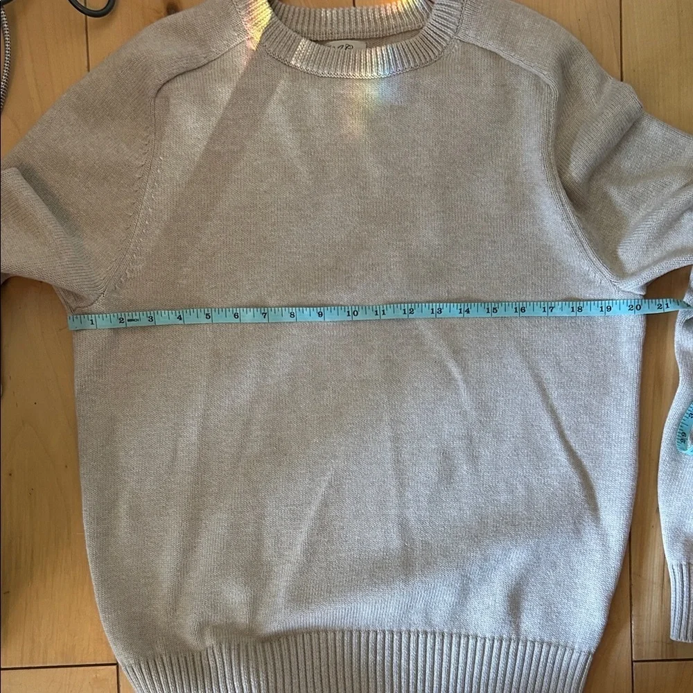 J. Crew Men's Heritage Cotton Crewneck Tan Sweater Size M